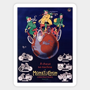 For Everyone Their Own Machine. Monet et Goyon Motorized Bicycles & Vehicles 1922 Sticker